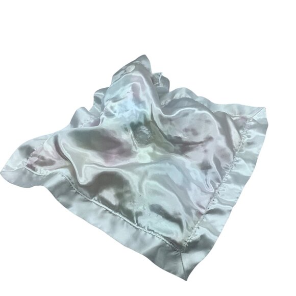 Baby Starters Plush Unicorn Lovey Security Blanket 14" x 14" Rainbow Satin Trim - Picture 5 of 6